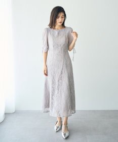 YECCA VECCA レース切替フレアドレス