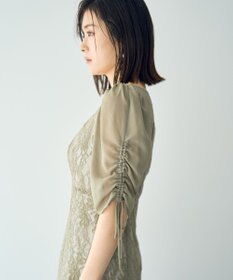 YECCA VECCA レース切替フレアドレス