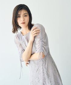 YECCA VECCA レース切替フレアドレス