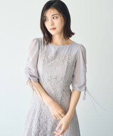 YECCA VECCA レース切替フレアドレス