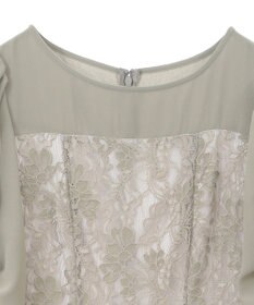 YECCA VECCA レース切替フレアドレス