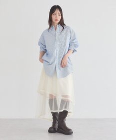 earth music&ecology シアーアシメスカート