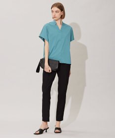 ICB 【接触冷感・UVケア・速乾・洗える】FluidBackSatin ドロストパンツ