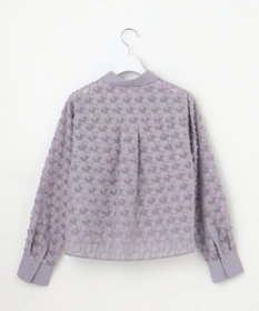 自由区 シアージオメトリックジャカードクロップド丈 ブラウス