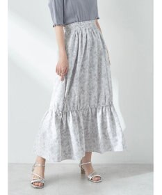 earth music&ecology フラワーティアードテックスカート