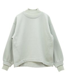 Green Parks 配色リブニットドッキング裏起毛プルオーバ