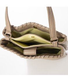 UNBILLION perche 牛革ソフト3層かがり2wayショルダーバッグ