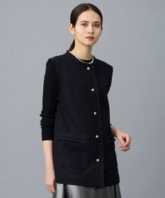 自由区 【カタログ掲載】ブライトリングツイード ジレ ネイビー