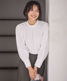 ANY 【手洗い可能/抗菌防臭/UVカット/速乾】フリルモックブラウス