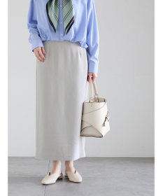 Te chichi 【雑誌掲載アイテム】ダブルクロスイージーナロースカート