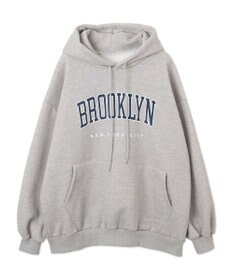 WEGO 【裏起毛】BROOKLYNロゴビッグパーカー