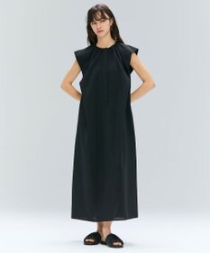 BEIGE， 【洗える/接触冷感/速乾/UVケア対応】BATEAU / フレンチスリーブAラインタックワンピース