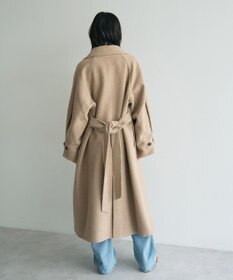 YECCA VECCA ウール混ステンカラーロングコート