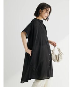 Green Parks インド綿 　ギャザー５分袖チュニック