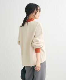 Green Parks 配色リブニットドッキング裏起毛プルオーバ