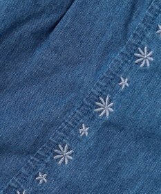 組曲 KIDS 【110-140㎝】 ブルーフラワーデニムキュロット