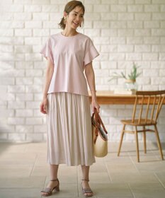 組曲 L 【WEB限定】シアープリーツライクシフォン パンツ