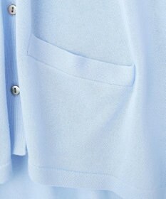 YECCA VECCA ハイゲージミドル丈Vネックカーディガン