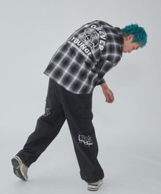 WEGO 【ユニセックス着用ITEM】グラフィックオンブレチェックシャツ（LS）