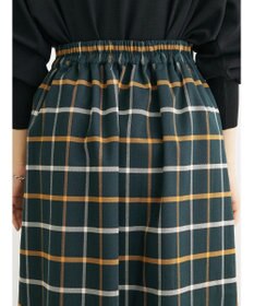 Green Parks ベルトデザインチェックＩラインスカート