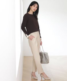 ANY SIS ビューティサーモ2WAYストレッチ テーパードパンツ アイボリー