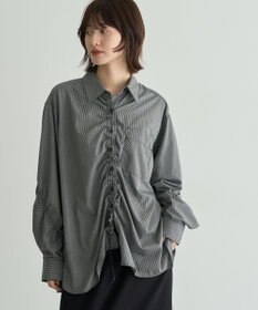 YECCA VECCA ドロストデザインギャザーシャツ