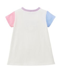 MIKI HOUSE HOT BISCUITS 【80-120cm】カラフルビーンズ フェイスプリント 半袖ワンピース