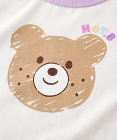 MIKI HOUSE HOT BISCUITS 【80-120cm】カラフルビーンズ フェイスプリント 半袖ワンピース