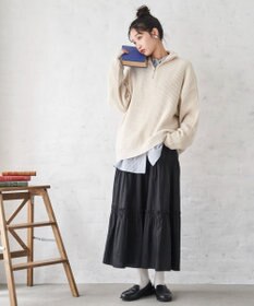 WEGO オーバーフィットハーフジッププルオーバー