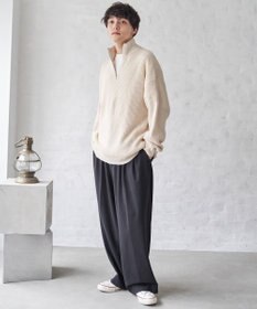 WEGO オーバーフィットハーフジッププルオーバー