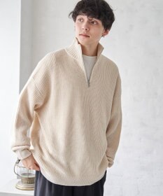 WEGO オーバーフィットハーフジッププルオーバー