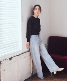 earth music&ecology パール＆ビジューカーディガン