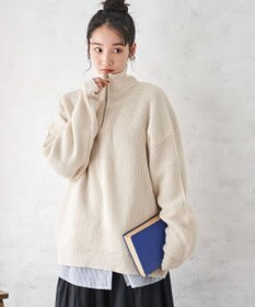 WEGO オーバーフィットハーフジッププルオーバー