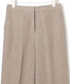 ICB L 【日本製・洗える】ペイズリーレノクロス ワイドストレートパンツ