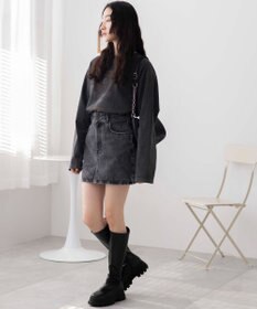 WEGO 台形デニムミニスカート