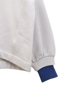 Green Parks 配色リブニットドッキング裏起毛プルオーバ