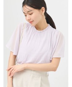 earth music&ecology マジョリカプリーツ半袖ブラウス