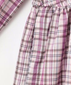 ANY KIDS チェックドッキングワンピース