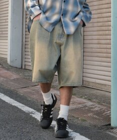 WEGO イージーバギーデニムショーツ