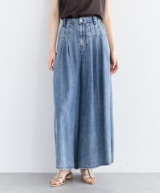 YECCA VECCA バイオ加工ヴィンテージデニムワイドパンツ