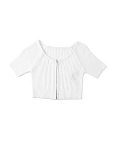 WEGO ダブルジップオフショルニットトップス