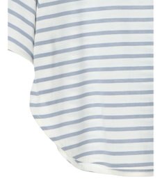 earth music&ecology 襟レースボーダーポンチョ