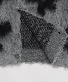 WEGO 【ユニセックス着用ITEM/MLサイズ展開】モヘアタッチパターンカーディガン