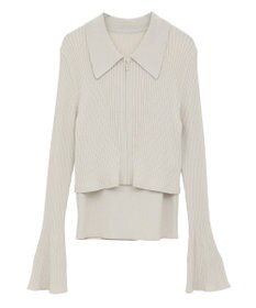 YECCA VECCA 【2点SET】キャミセット襟付きZIPカーディガン