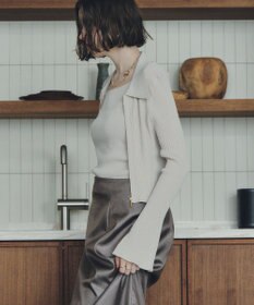 YECCA VECCA 【2点SET】キャミセット襟付きZIPカーディガン