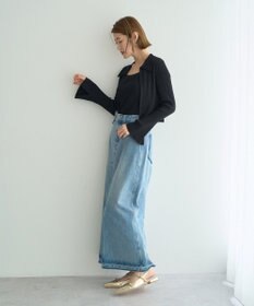 YECCA VECCA 【2点SET】キャミセット襟付きZIPカーディガン