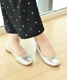 nouvelleRobe Oū 【本革・高反発】Square スクエアトゥ メタリックバレエシューズ