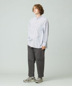 J.PRESS YORK STREET 【UNISEX】タイプライターストライプ バンドカラーシャツ