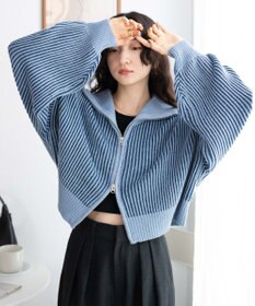 WEGO ダブルジップショートカーデ