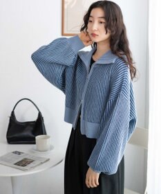 WEGO ダブルジップショートカーデ